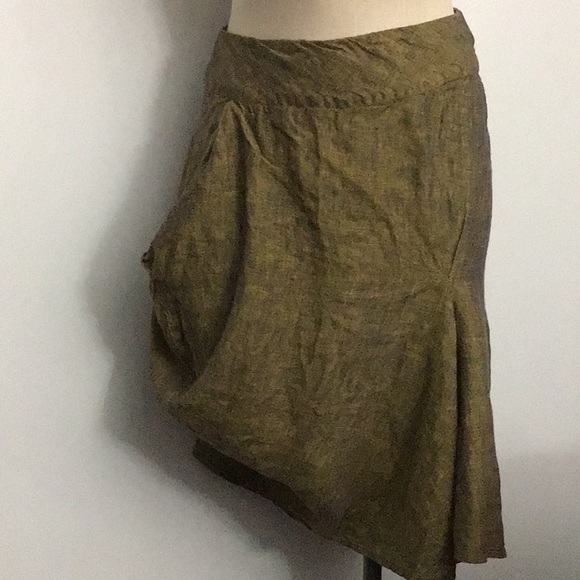Meiko Mintz Linen Lagenlook Pull On skirt Size 6 EUC - Picture 1 of 10